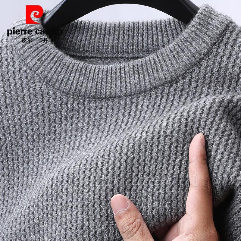 

Pierre Cardin Men s Round Neck Striped Jacquard Knit Sweater 3XL