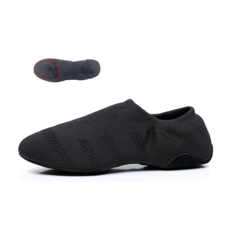 Women Jazz Latin Dance Shoes Ladies Ballroom Yoga Ballet Shoes Breathable Flying Mesh Flat Practice Modern Girls Dance Sneakers