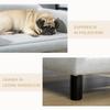 Velvet Dog Sofa for Medium and Small Dogs with Cushion, Armrests and Backrest, 82x54x36 Cm, Light Grey