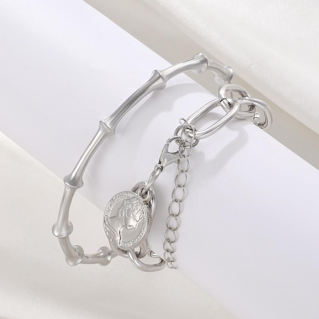 Vintage Mehrschichtiges Kettenarmband Set für Damen – Trendiger Europäischer Stil, Retro Minimalistischer Handschmuck, Grenzüberschreitende Heißverkauf Accessoires
