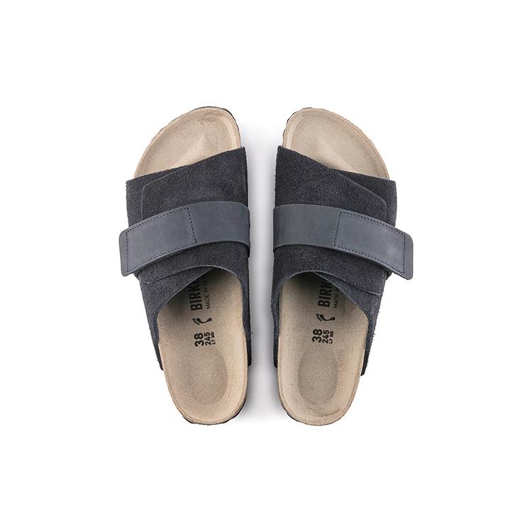 Birkenstock Kyoto Nubuck Suede Leather Narrow Fit Sandals 'Midnight Blue' 1020689