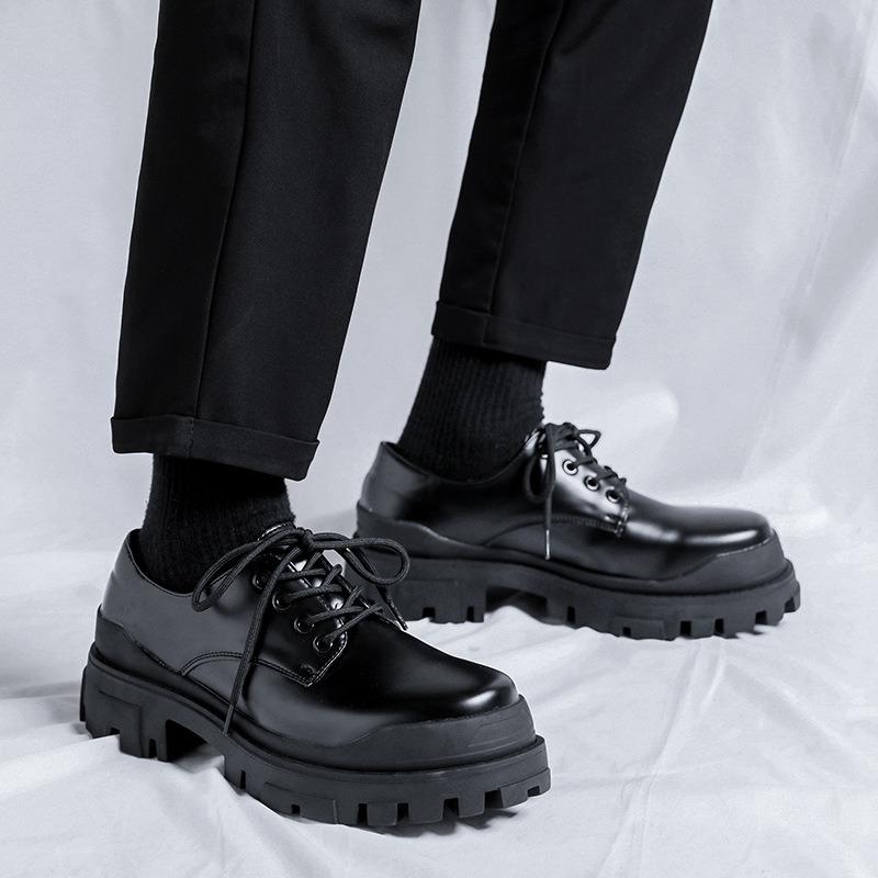 Luxury Brand Men's Shoes High Quality Casual Leather Shoes Fashion Platform Shoe Black Business Dress Shoes for Men Wedding Shoe