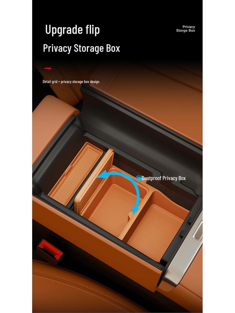 Doppellagige Silikon-Aufbewahrungsbox mit Matte für die Mittelkonsolen-Armlehne des Yu7 (25-teiliger Organizer)