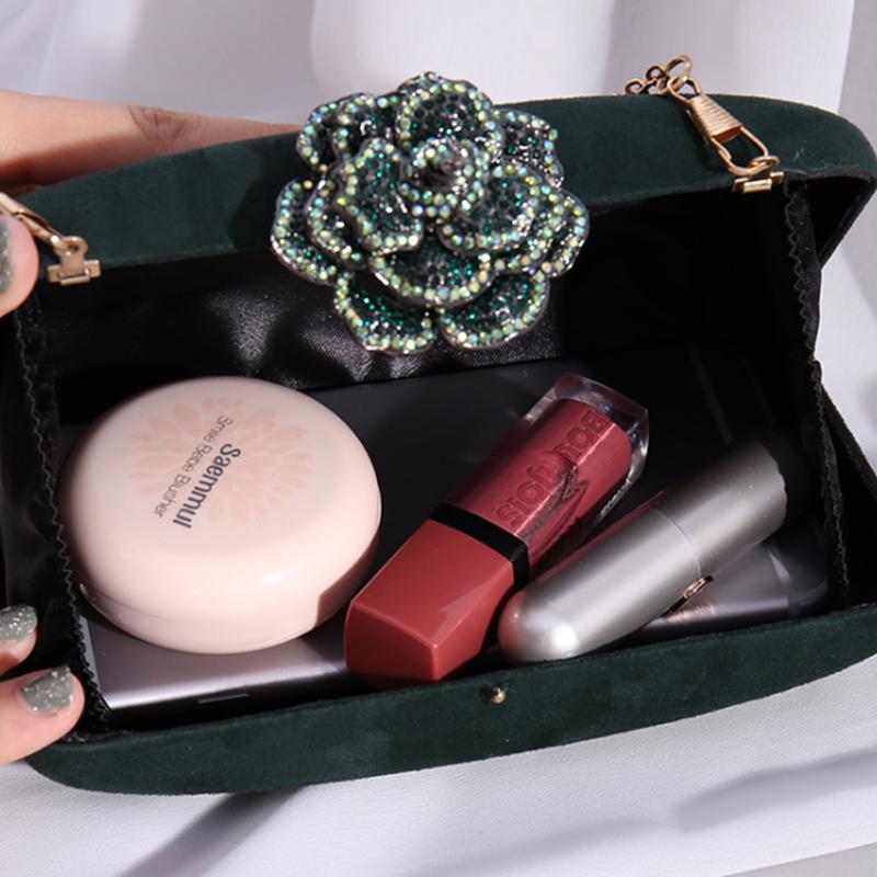 Eleganti Pochette di Velluto Rosa/Blu per Ragazze, Custodia per Telefono, Tasca, Moda Donna, Pochette da Sera, Borsa, Portafoglio