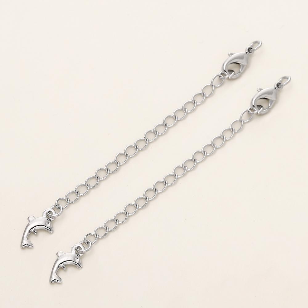 5/10pcs/Pack 14/18K Gold Color Plated Brass Various Extension Chain With Lobster Clasps for DIY Necklace Jewelry Making Findings