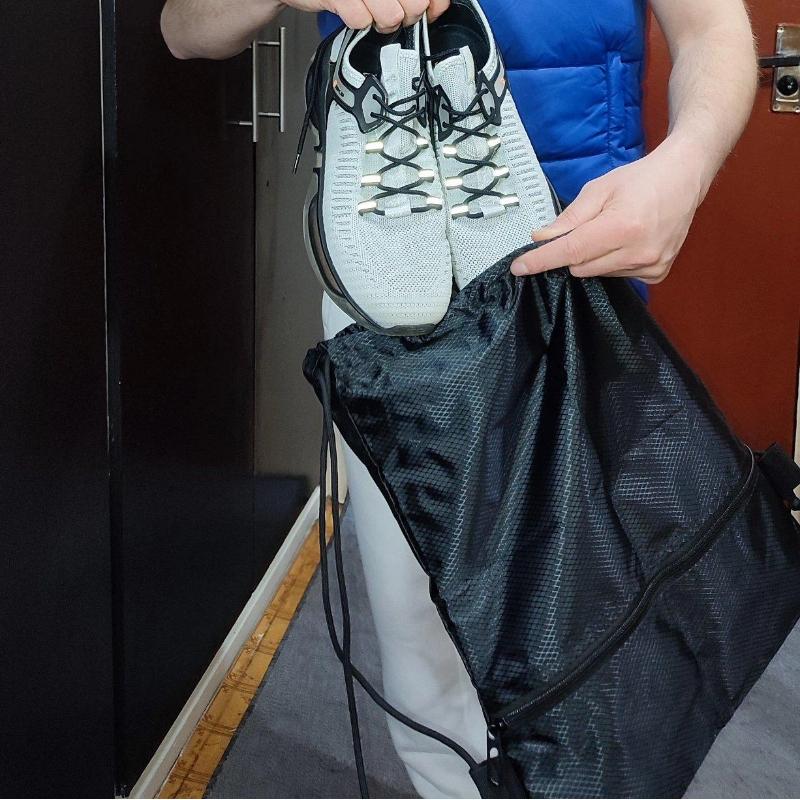 Plecak męski na co dzień, Składany worek ze sznurkiem, Niezbędnik na sport i siłownię, Lekka torba codzienna