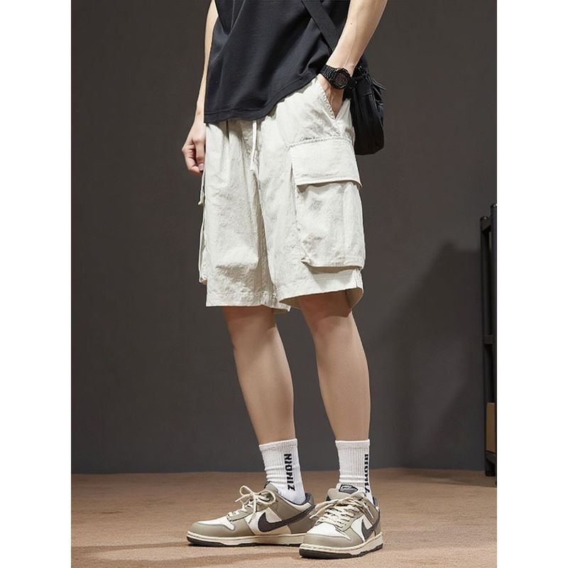American Mountain Outdoor Function Loose Cargo Shorts Men's Summer Thin Fifth Pants Foreign Trade Men's Casual Pants