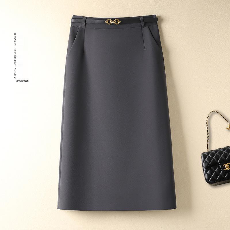 Women's High Waist Slimming Professional Slit Skirt - Autumn/Winter 2025 Fashion