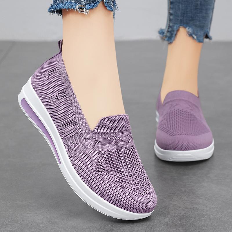 Fashion Women's Shoes 2025 Spring New Middle Aged and Elderly Mom Shoes Soft Soled Breathable Women's Casual ShoesSports Shoes