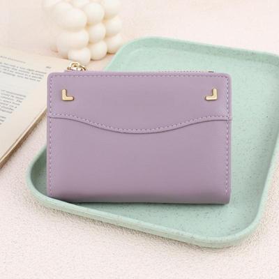 Korean Style Two-Fold Ladies' Wallet: Chic Zipper Coin Purse