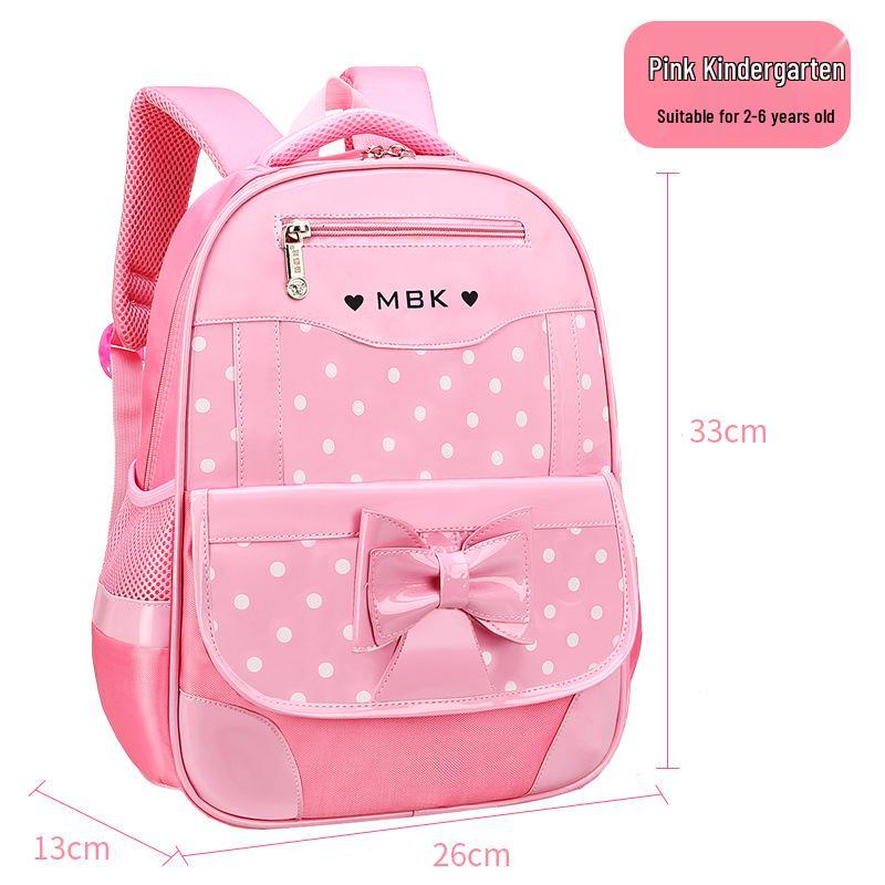 

Korean Style Trolley Backpack for Girls, Ages 6-12, Grades 1-3, 5-6 with Shoulder Straps to Reduce Burden.
