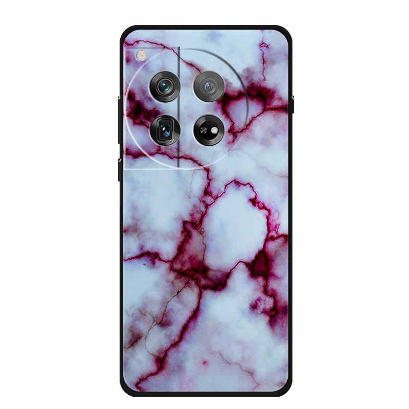 Marble Shell For OnePlus Ace 3 3 Pro Case Luxury Protector Soft Silicone Phone Cover for OnePlus 12R 12 R Colourful Black Fundas