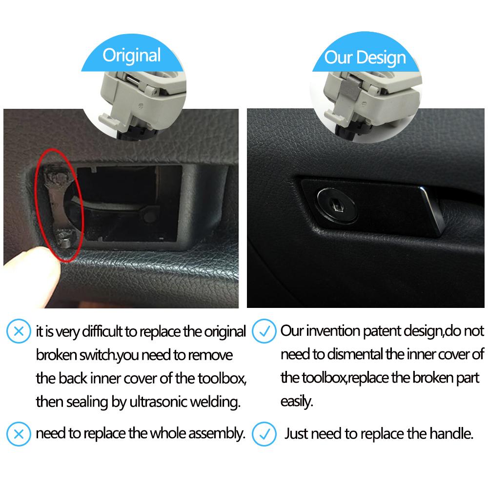 Car Glove Box Switch Handle Toolbox Compartment Lid Switch Grip Lock For Mercedes BENZ C E Class W204 W212 W207