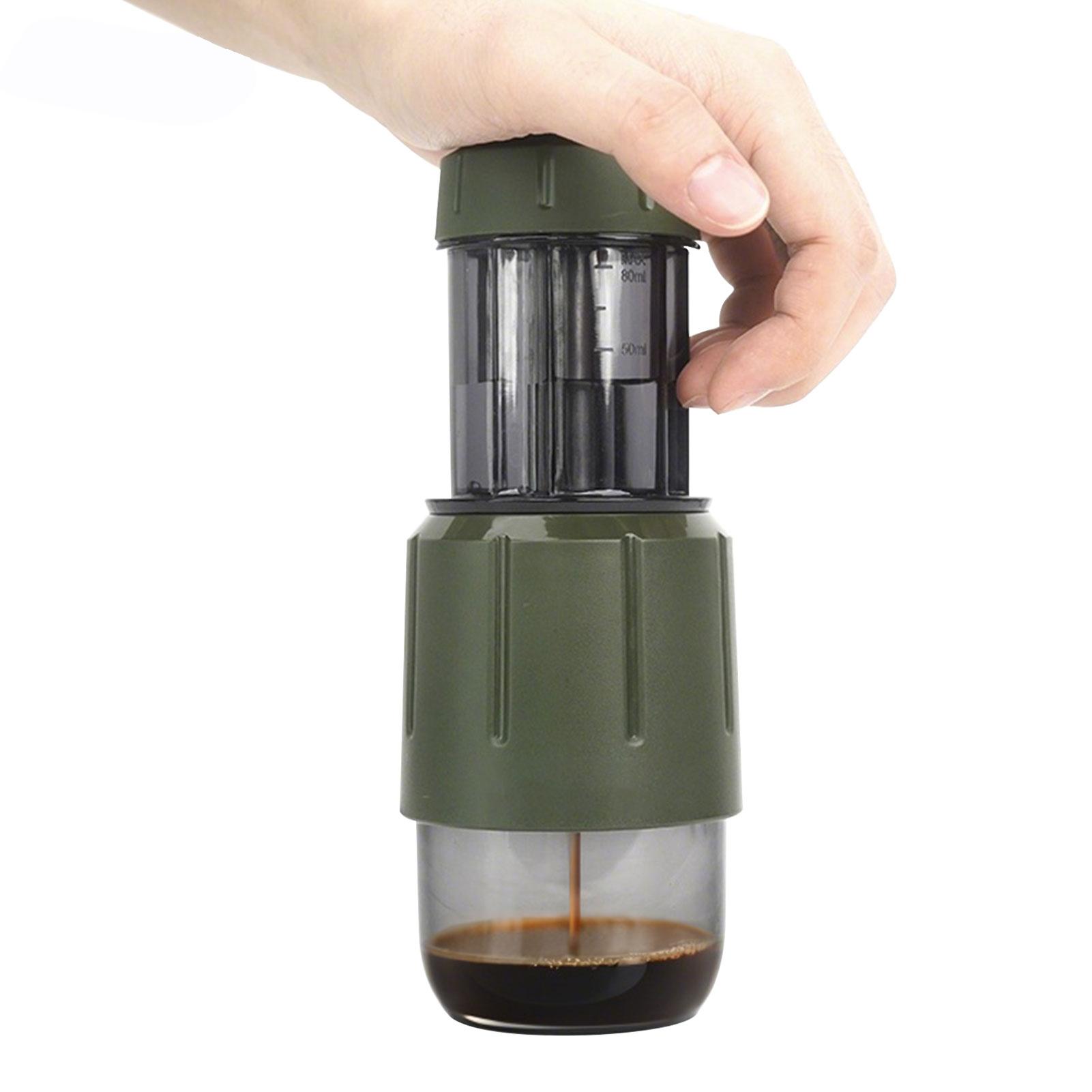 HiBREW Manual Coffee NaMachine Portable Capsule Maker Dual Capsule and Ground Coffee Compatibility 8-15Bar Pressure Foldable Compact Design for Travel
