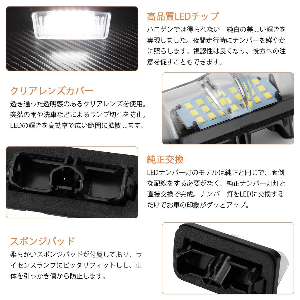 Catland LED License Plate Light Alphard 30 Series Vellfire 30 Series License Lamp Toyota 30 Series Early and Late ALPHARD 30 Series VELLFIRE 30 Series