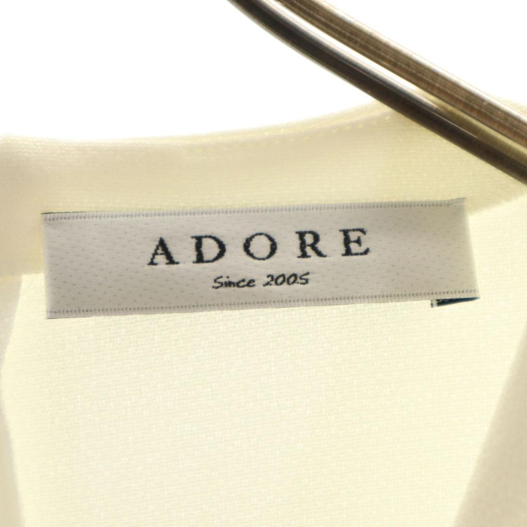 Adore Made In Japan Long Sleeve Knee-length Dress 36 White Women Used