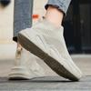 Summer Mesh Fly-woven Sneakers No Shoelace Size Casual Large Size Knitted Socks Shoes