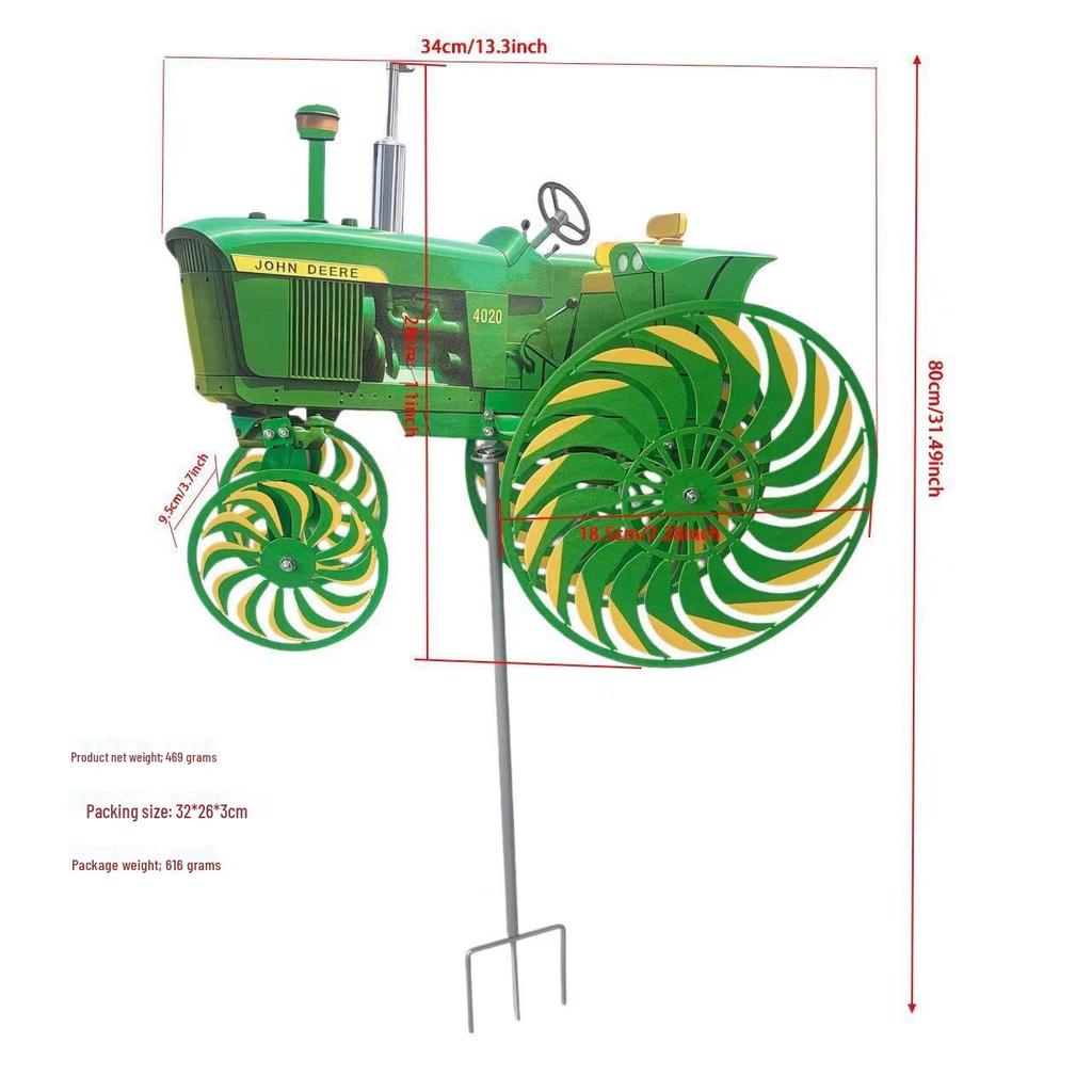 Pastoral Courtyard Windmill: Rotating Airplane Weather Vane Outdoor Ground Decor