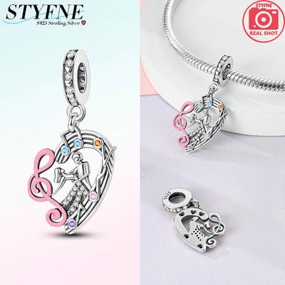Genuine Charm Copper Romantic Dance Couple Pendant Fits Charm Plata Bracelet For Women Women Jewellery Crafting DoItYourself