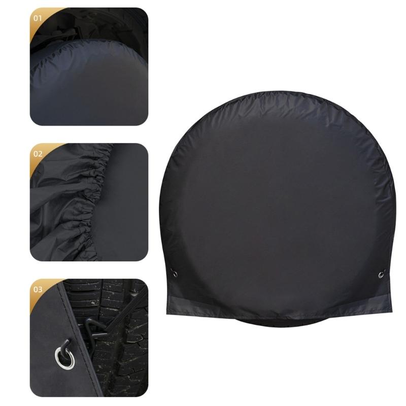 Car Tire Protector Easy Installation Spare Wheel Cover 65cm Diameter Versatile Tire Storage Bag for Long Term Storage