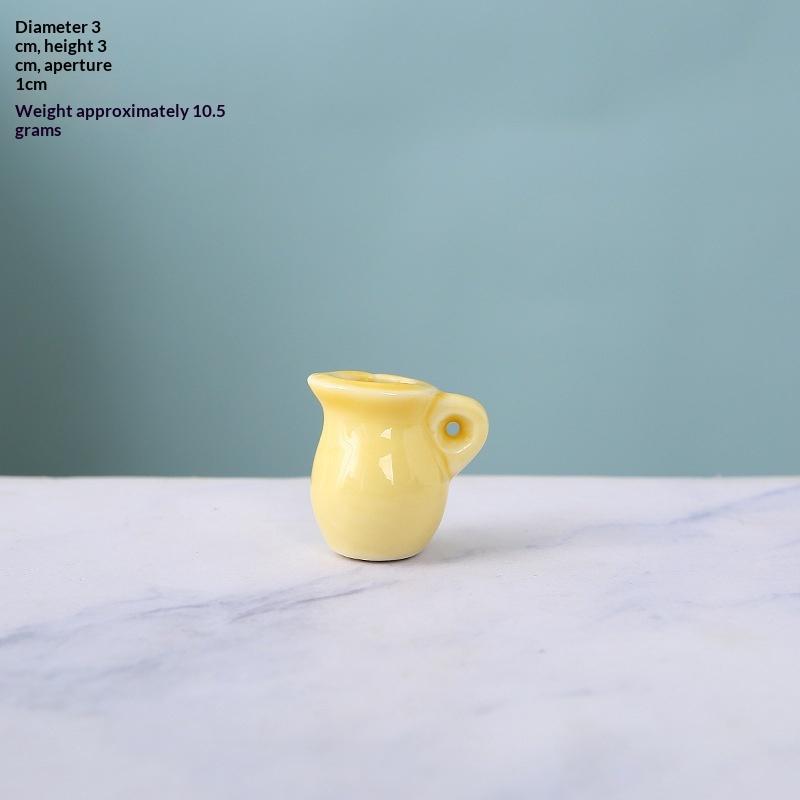 1Pcs Dollhouse Creative DIY Flower Arrangement Decorative Object For Home Kitchen Decoration Mini Ceramics Vase Fridge Magnet