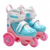 Custom Kids' Beginner Inline Roller Skates with Flashing Double Row Wheels