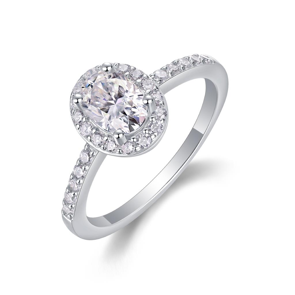 Original Factory Price Oval Ring Moissanite Jewelry VVS1 Women Ring Fashion Jewelry Gem Rings Engagement Band S925 Ring