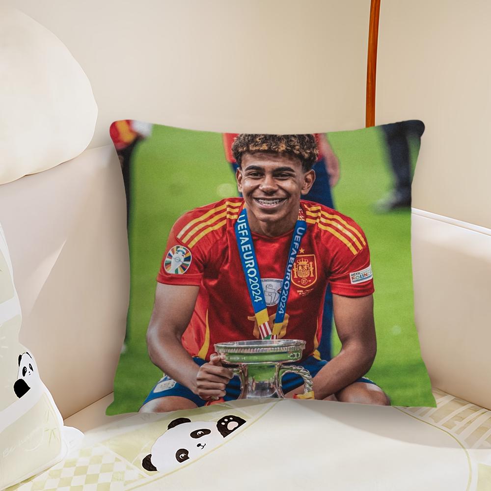 Sports Football L-Lamine Y-Yamal Cushion Cover Living Room Headboard Bedroom Office Cushion Cushion Sofa Nap Time Pillow Case
