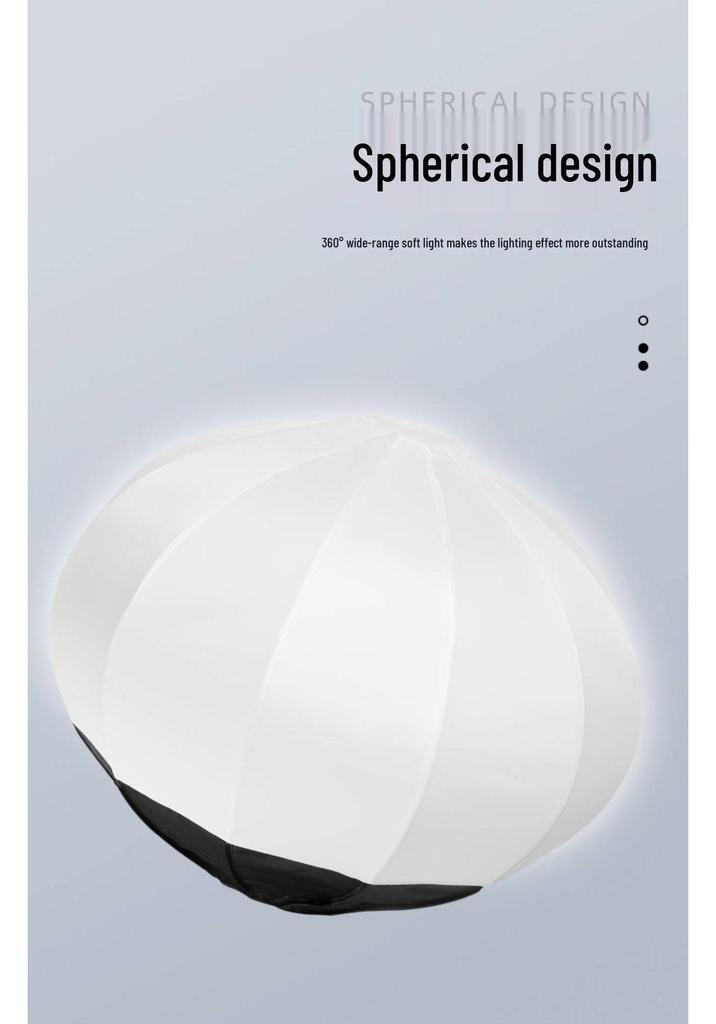 85cm Quick-Install Portable Spherical Softbox for Live Streaming and Studio Portrait Lighting