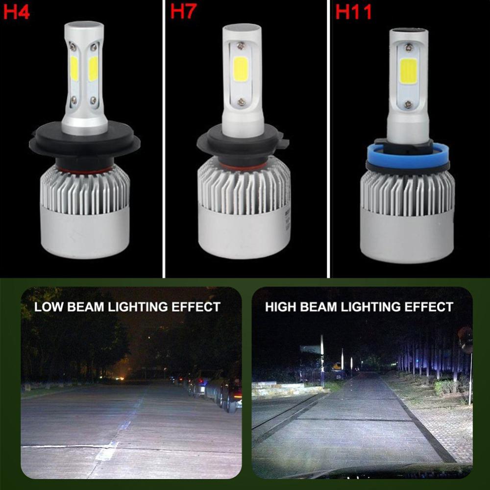 H4 H7 H11 Led Bulb COB Car LED Headlight Bulbs Hi-Lo Beam 6000K Car Headlamp 12V LED Light Car Lights Car Accessories Head Lamp Bulbs 7