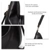 Women Handbag Spacious Interior Fashionable Casual PU Shoulder Bag for Commute Shopping Black Free Size