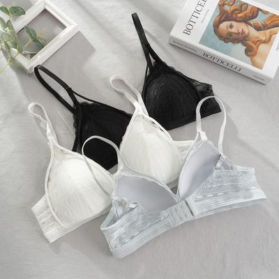 Thin Gathered Lace Underwear Bra Women's  Breathable Beautiful Back Adjustable Bras Girl No Steel Ring Sexy Bra