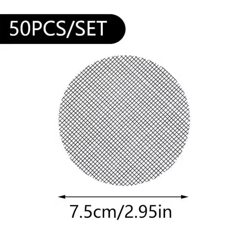 

50pcs Pot Hole Mesh Pad Grid Round Drainage Hole Screen For Pot Bottom Prevent Soil Loss Bonsai Flower Plant Gardening Tools