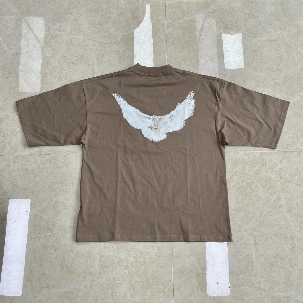 2024 Herr T-shirt Streetwear Oversized Lös Kanye West Större Mode T-shirt Toppar Kvinnor Harajuku Grafiska T-shirts