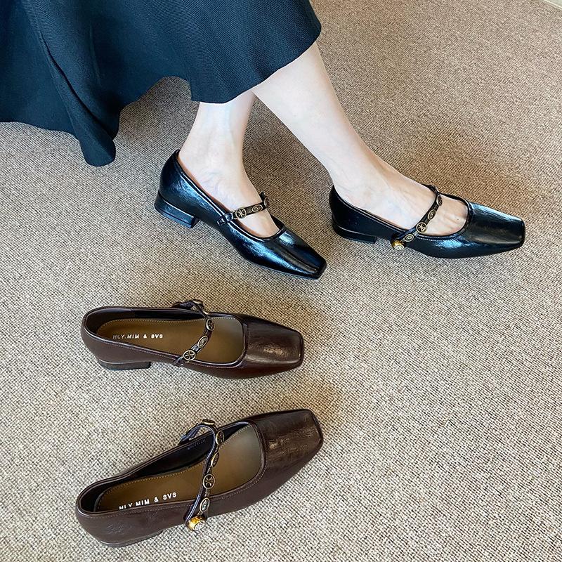 G3760-72 retro thick heel Mary Jane shoes women's 2025 spring and autumn new models with skirts gentle wind evening single shoes women