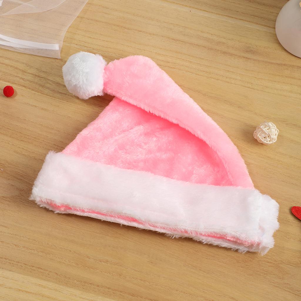1pc Christmas Hat,Santa Hat,Xmas Holiday Hat for Adults,Unisex Velvet Comfort Thicken Classic Fur New YearHoliday Party Supplies