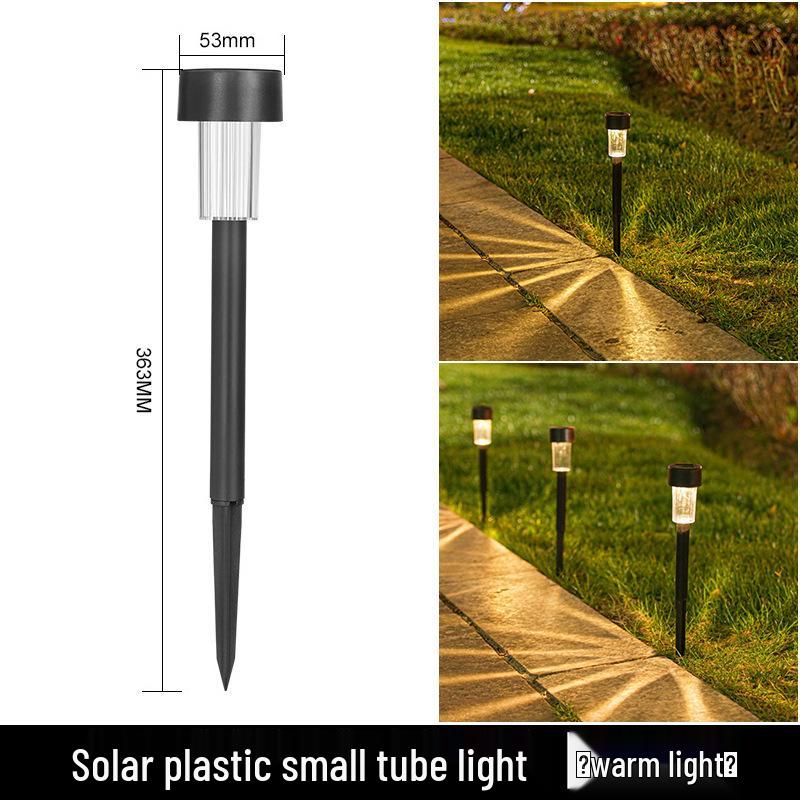 Solar Stainless Steel Mini Lawn Light – Outdoor Villa Courtyard Night Decoration with Ground Insert