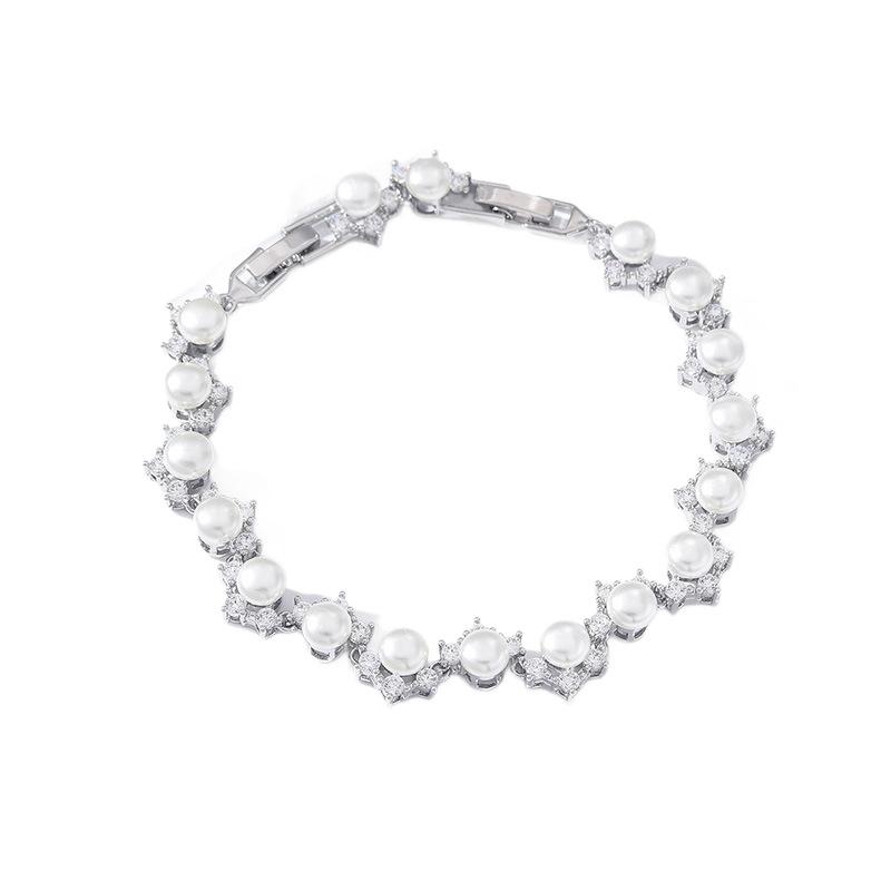 Accessories Wedding Accessories Diamond Pearl Crystal Bracelet