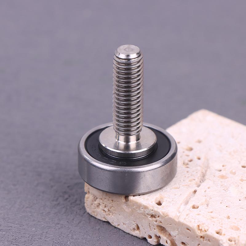 Łożyska wałeczkowe JS600026-8C2L25M8 o średnicy zewnętrznej 26 mm ze stali nierdzewnej, 1/2 szt. Łożyska z gwintem M8 do drzwi i okien