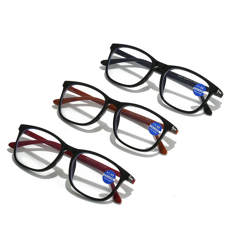 New Reading Glasses Spring Hinge Rectangular Frame Men And Women Hd Reader Eyeglasses Diopter 1.0+1.5+2.0+2.5+3.0+3.5+4.0