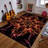 Fiery Abstract Symmetrical Pattern Patterned Carpet a Non Slip Rug Suitable for All Seasons and Any Setting, Gift