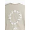 H M Loose FiT PrinT T sHirT Beige sTars
