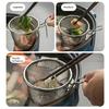 Zestaw 2 sit do żywności z uchwytem Koszyk do smażenia Stal nierdzewna 304 Tekstura Idealny do odcedzania makaronu i warzyw
