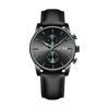 CalmTick Men's Watch, Large Dial, Quartz, Date Display, Waterproof, Luminous Hands, Chronograph Function, Fashionable Simple Popular Model (Black,