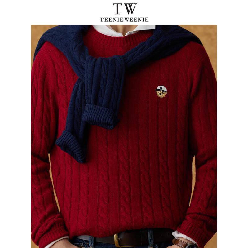 Teenie Weenie Men's Embroidered Cable Knit Sweater