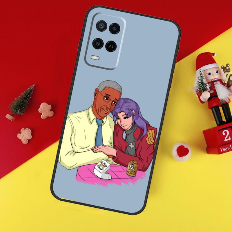 Misato and Gus Case For Oppo A94 A74 A54 A60 A40 A80 A16 A76 A96 A98 A58 A78 A18 A38 A57 A17 A15 A5 A6 Pro