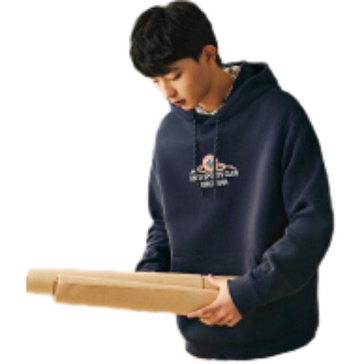 Anta Lifestyle Series Loose Fit Hooded Sweatshirt Men Sweatshirts Su-Ma-Blue 152518706S-3