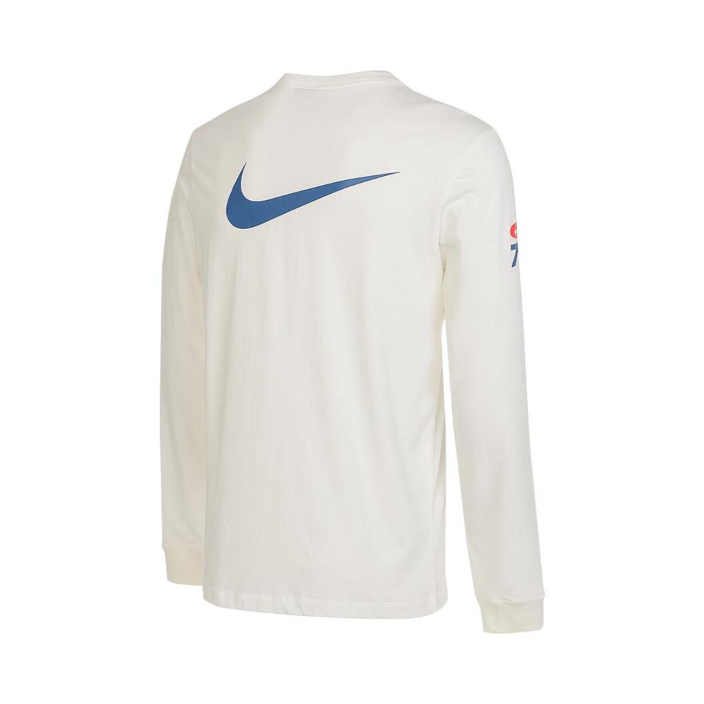 Nike Sportswear Casual Pullover Letter Print Crew Neck Long Sleeve T-Shirt Men Tops White HQ1569-133