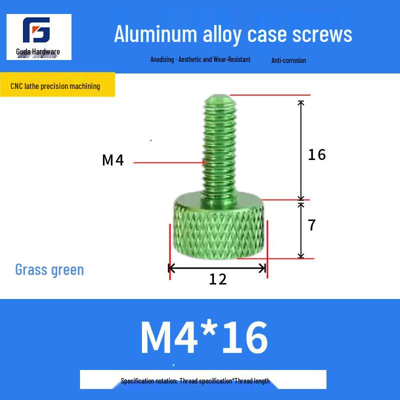 Knurled Aluminum Alloy Hand-Tightening Knob - M3M4M5M6M8 Sizes.