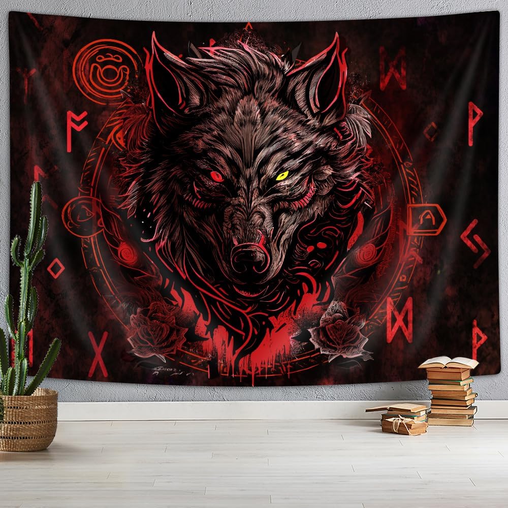 Xguatan Tapestry Viking Wolf 75x100